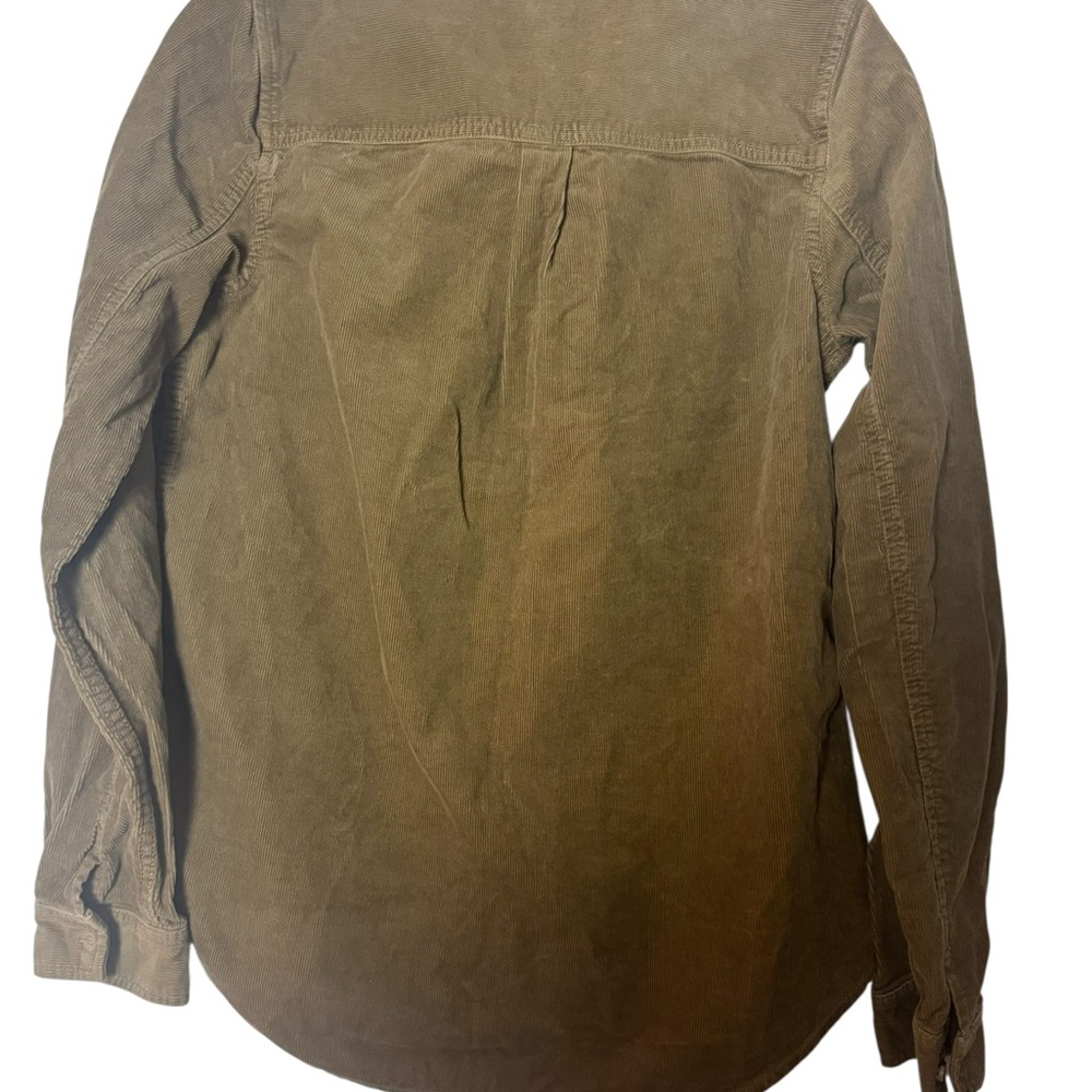 Vans XL Brown Corduroy Button-Up Shirt‎ Embroidered Logo Skate Style - Picture 4 of 9